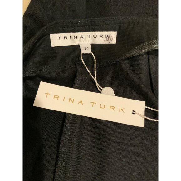 Trina Turk Black "Crop Chimayo Pant" Dress Pants, Size 2 (US), NWT! $198 - Picture 7 of 8